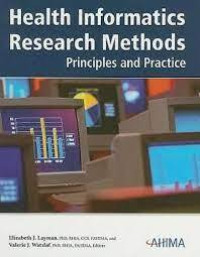 Image of Health Informatics Research Methods Principles and Practice